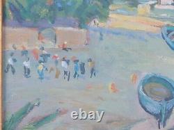Oil painting on wood early 20th century The port of Sanary Provençal school signed