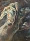 Oil Painting On Wood Panel, Expressionism, Fauvist, Expressionist, 1950, Hand-painted Art