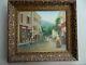 Oil Painting On Wood, View Of The Village Of St Sauveur De Montegut In Ardeche