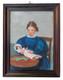Oil Painting On Wood With Wooden Frame