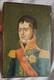 Oil Painting On Wooden Panel, 19th Century, Portrait Of A Military Officer With Medals