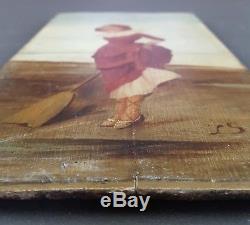 Old Elegant Painting On The Coast Painting Oil Canvas Antique Oil Painting