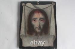 Old Icon Oil on Wood The Veil of Saint Veronica (72712)