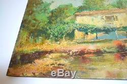 Old Impressionist Painting Oil On Wood Panel Signed M Matoses Nineteenth