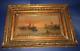 Old Marine Oil Painting On Wooden Panel Signed Georges 19th Century Venice