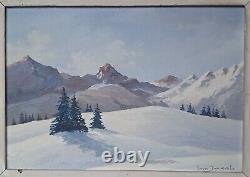 Old Mountain Map Alps Louis Jacob HSP 1940 1950 Contencin Abrate