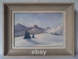 Old Mountain Map Alps Louis Jacob HSP 1940 1950 Contencin Abrate