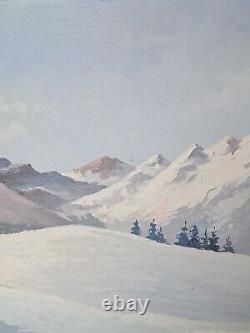 Old Mountain Map Alps Louis Jacob HSP 1940 1950 Contencin Abrate