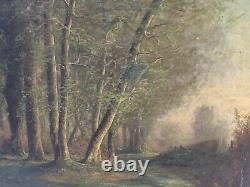 Old Oil On Canvas Underwood Barbizon School Entourage Camille Corot