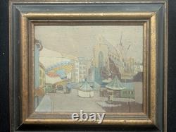 Old Oil Painting Funfair