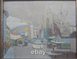 Old Oil Painting Funfair