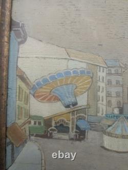 Old Oil Painting Funfair