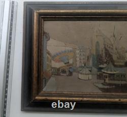 Old Oil Painting Funfair