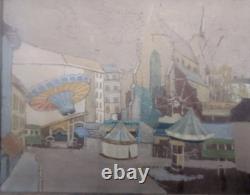 Old Oil Painting Funfair