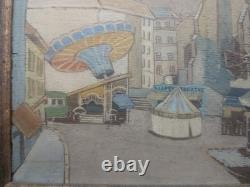 Old Oil Painting Funfair