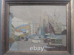 Old Oil Painting Funfair