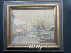 Old Oil Painting Funfair