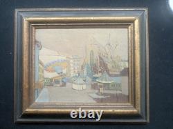 Old Oil Painting Funfair