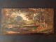 Old Oil Painting On Wood Barbizon Style Women In A Clearing