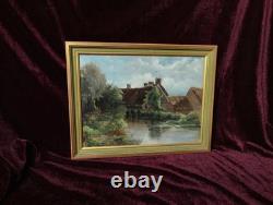 Old Oil Painting by the French Barbizon School, Brittany Normandy, 19th Century