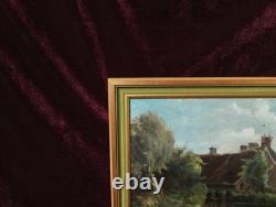 Old Oil Painting by the French Barbizon School, Brittany Normandy, 19th Century