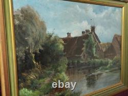 Old Oil Painting by the French Barbizon School, Brittany Normandy, 19th Century