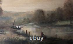 Old Oil Painting on Wood 19th Century Unsigned