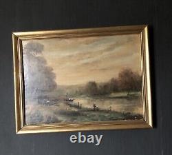 Old Oil Painting on Wood 19th Century Unsigned