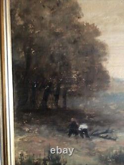 Old Oil Painting on Wood 19th Century Unsigned