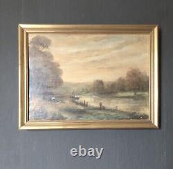 Old Oil Painting on Wood 19th Century Unsigned