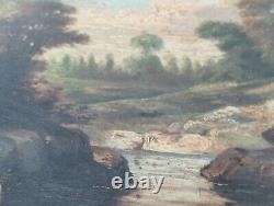 Old Oil Painting on Wood Signed with Monogram AT