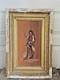 Old Oil On Wood Framed Panel Musketeer Signed 19th Century