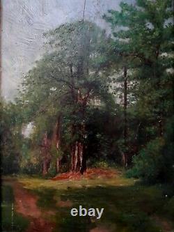 Old Painting 19th Barbizon Landscape Oil Signed Desmarquais Landscape Oil 1850