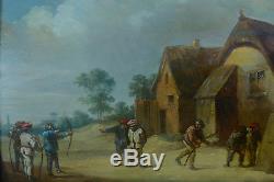 Old Painting David Teniers Flemish 17th Archery Hsb Archery