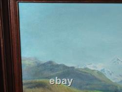 Old Painting Oil Barbizon School Attributed 19th Century Mountain Church Pyrenees