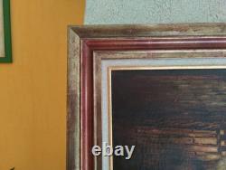 Old Painting Oil Canvas HST French School Rabbit Hare Fruit Baroque XIX