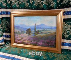 Old Painting Oil French School of Barbizon 19th Century Gilded Wood