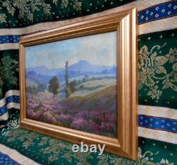 Old Painting Oil French School of Barbizon 19th Century Gilded Wood