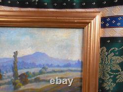 Old Painting Oil French School of Barbizon 19th Century Gilded Wood