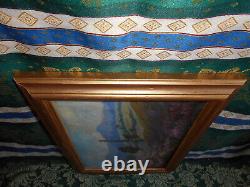 Old Painting Oil French School of Barbizon 19th Century Gilded Wood