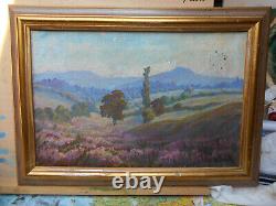Old Painting Oil French School of Barbizon 19th Century Gilded Wood