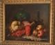 Old Painting Oil Hst French School Fruit Vegetable Gilded Frame 19th Century