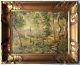 Old Painting Oil On Canvas Undergrowth Cannes J.l Varlet Early Twentieth 1927