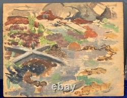 Old Painting Oil Panel DREYFUS STERN (1890-1972) Landscape Character 19th Century