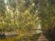 Old Painting Oil School Of Barbizon French Canal Seine Dlg Xix 19