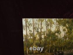 Old Painting Oil School of Barbizon French Canal Seine DLG XIX 19