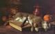 Old Painting Oil On Canvas Still Life Hare Fruit Baroque 19th Century