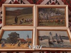 Old Painting Painting Hsb Dipinto Gemälde Olio Sur Bois Signed