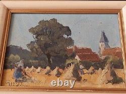 Old Painting Painting Hsb Dipinto Gemälde Olio Sur Bois Signed