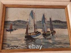 Old Painting Painting Hsb Dipinto Gemälde Olio Sur Bois Signed